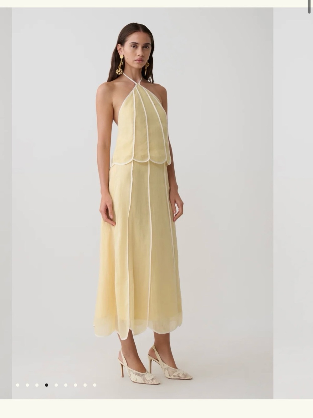 Meshki Georgia Panelled midi skirt - Butter